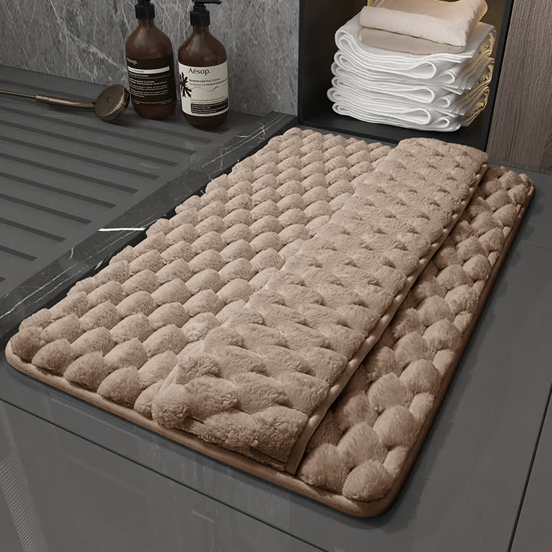 einfarbige, rutschfeste und saugfähige Badematte - Kaffee - 60cm x 90cm - image 0