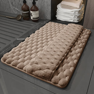 einfarbige, rutschfeste und saugfähige Badematte - Kaffee - 60cm x 90cm - image 0