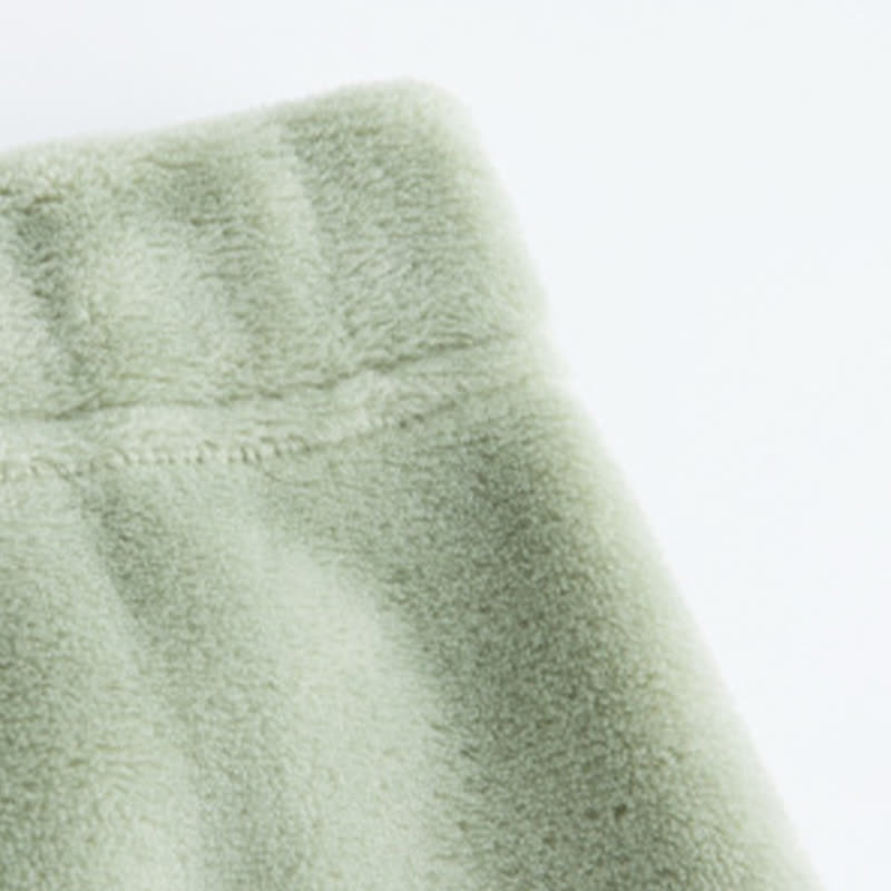 Einfarbiges Plüsch-Loungewear-Set für Kinder mit Reißverschluss - image 4