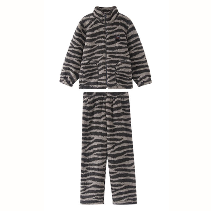 Kinder-Loungewear-Set mit Zebramuster und Reißverschluss - image 4