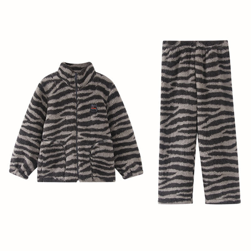 Kinder-Loungewear-Set mit Zebramuster und Reißverschluss - image 5