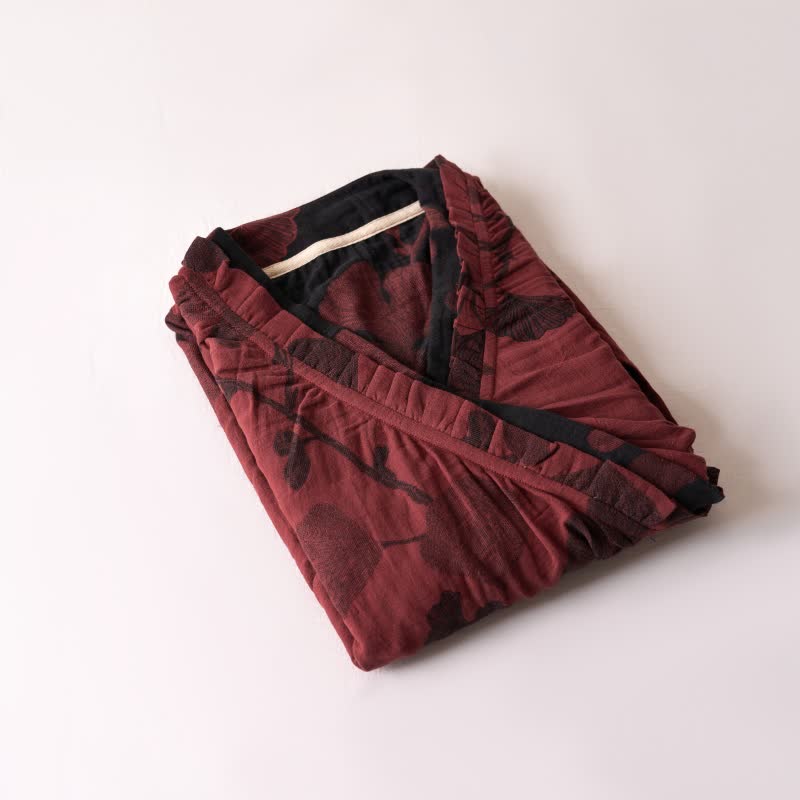 Ginkgoblatt Hanfu-inspiriertes Baumwoll-Nachthemd - image 37