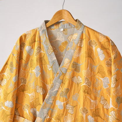 Kimono-Bademantel aus Ginkgo-Biloba-Baumwolle - image 56
