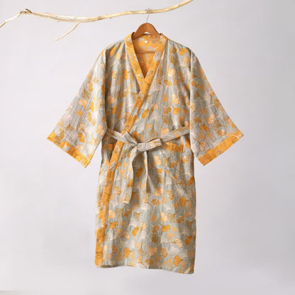 Kimono-Bademantel aus Ginkgo-Biloba-Baumwolle - image 59