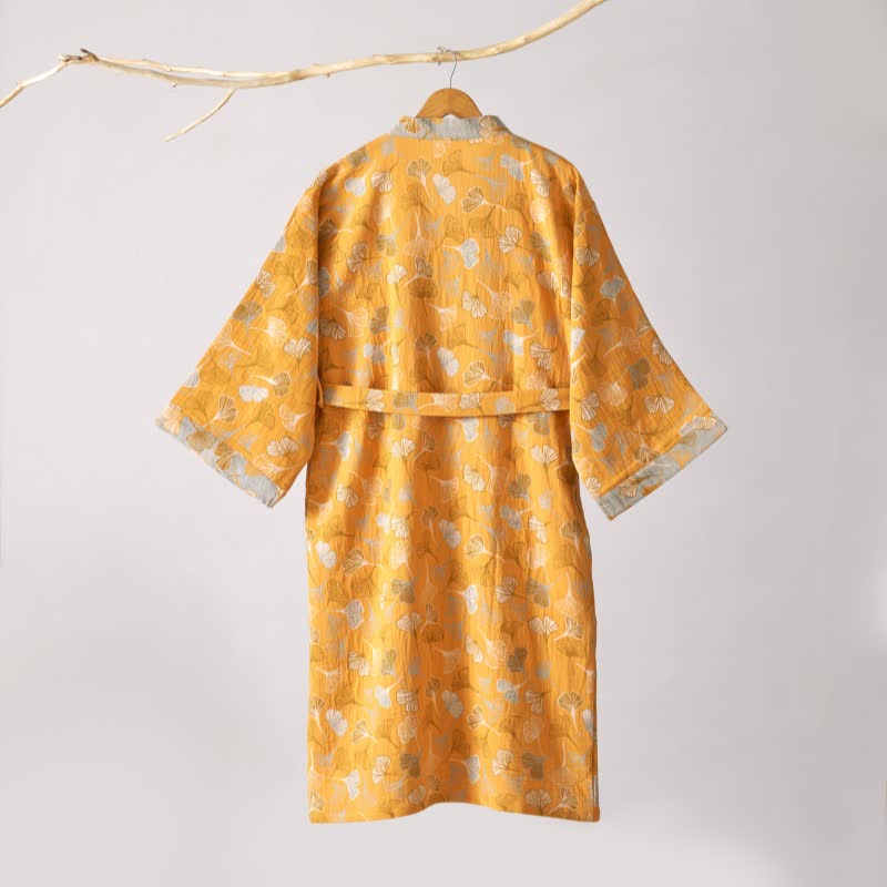 Kimono-Bademantel aus Ginkgo-Biloba-Baumwolle - image 55
