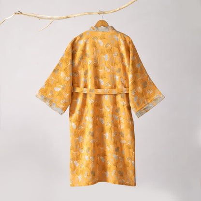 Kimono-Bademantel aus Ginkgo-Biloba-Baumwolle - image 55