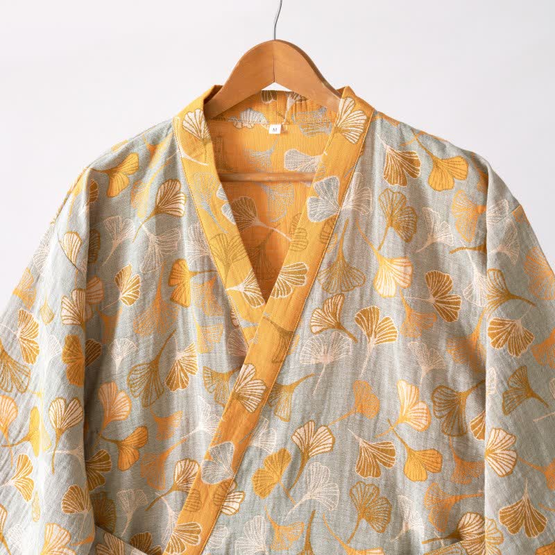 Kimono-Bademantel aus Ginkgo-Biloba-Baumwolle - image 63