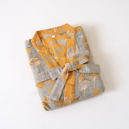 Kimono-Bademantel aus Ginkgo-Biloba-Baumwolle - image 62