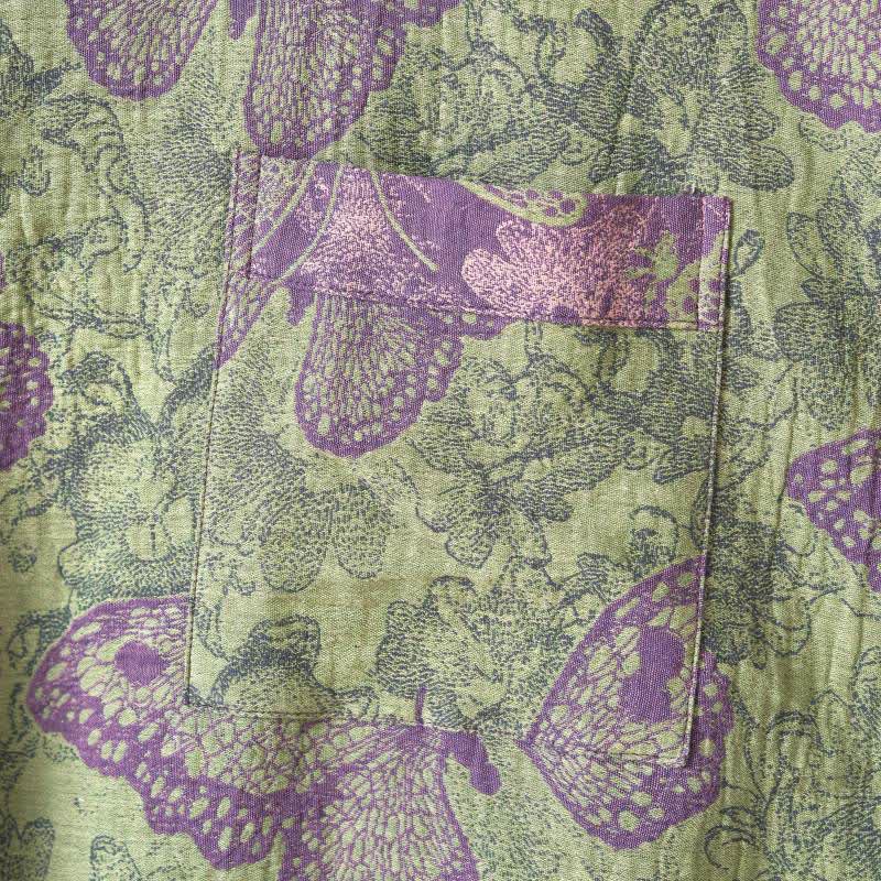Traumhafter Kimono-Bademantel aus Baumwollgaze mit Schmetterlingsmotiv - image 8