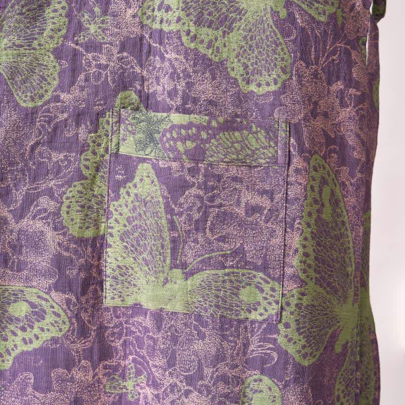 Traumhafter Kimono-Bademantel aus Baumwollgaze mit Schmetterlingsmotiv - image 14