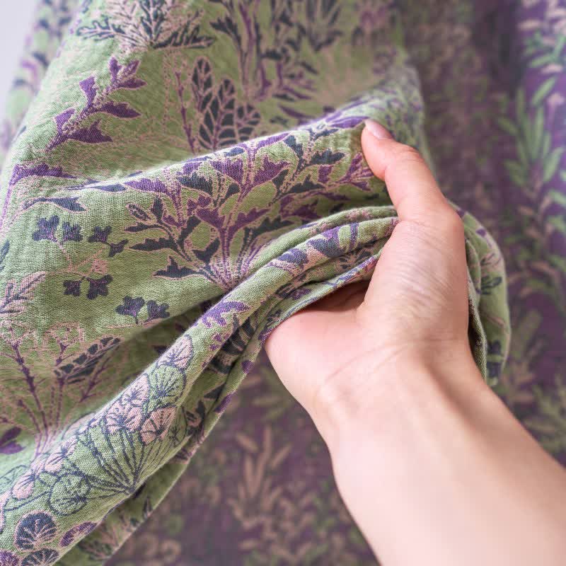 Kimono-Robe aus Baumwollgaze mit botanischem Bezug - image 15