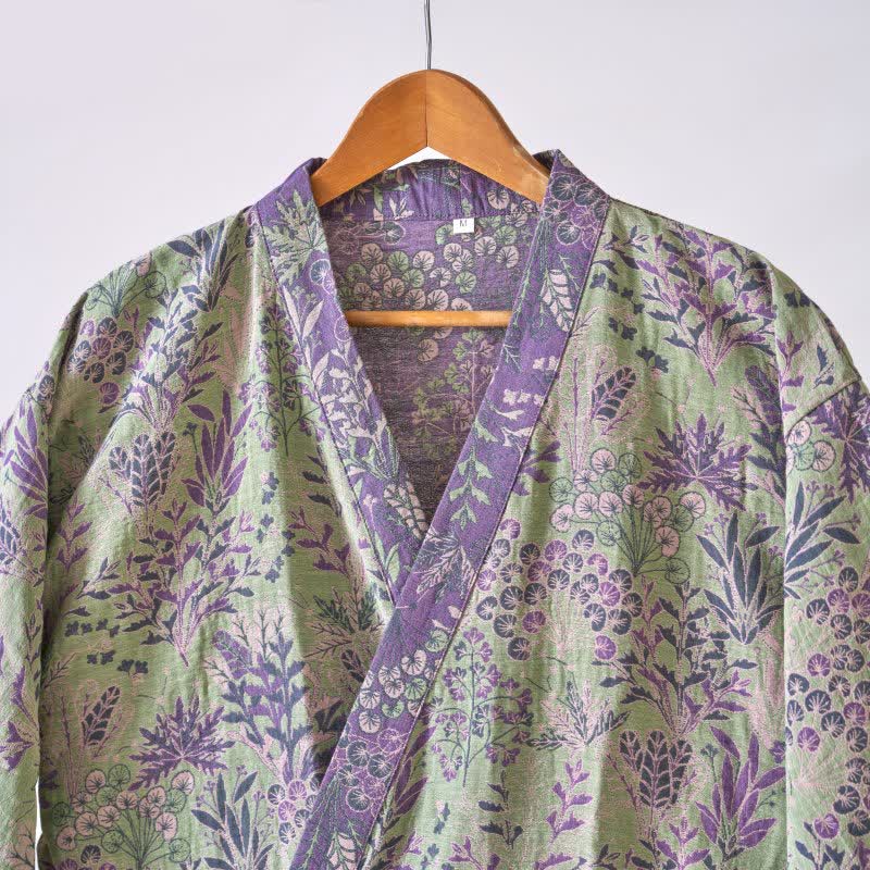 Kimono-Robe aus Baumwollgaze mit botanischem Bezug - image 12