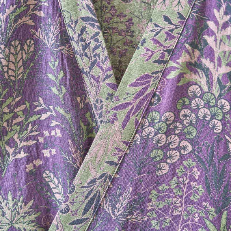 Kimono-Robe aus Baumwollgaze mit botanischem Bezug - image 7