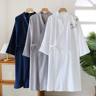 Unisex-Bademantel aus Bambus-Baumwoll-Gaze - image 0