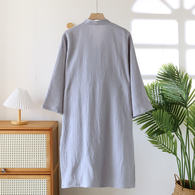 Unisex-Bademantel aus Bambus-Baumwoll-Gaze - image 7