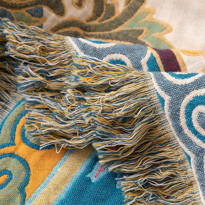 Vintage-Muster Lotus Baumwollgaze-Steppdecke - image 3