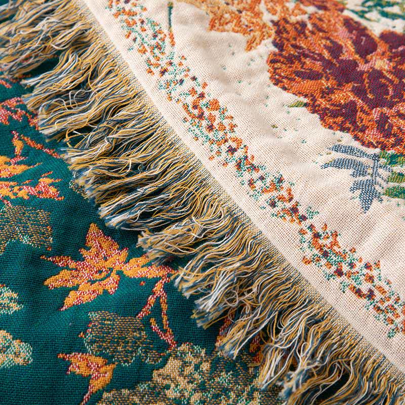 Quilt mit Blumenstrauß, Baumwollgaze, Quasten - image 2