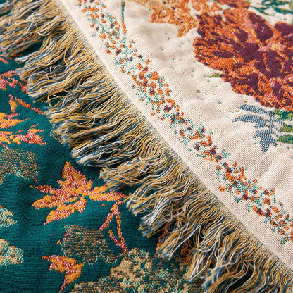 Quilt mit Blumenstrauß, Baumwollgaze, Quasten - image 2