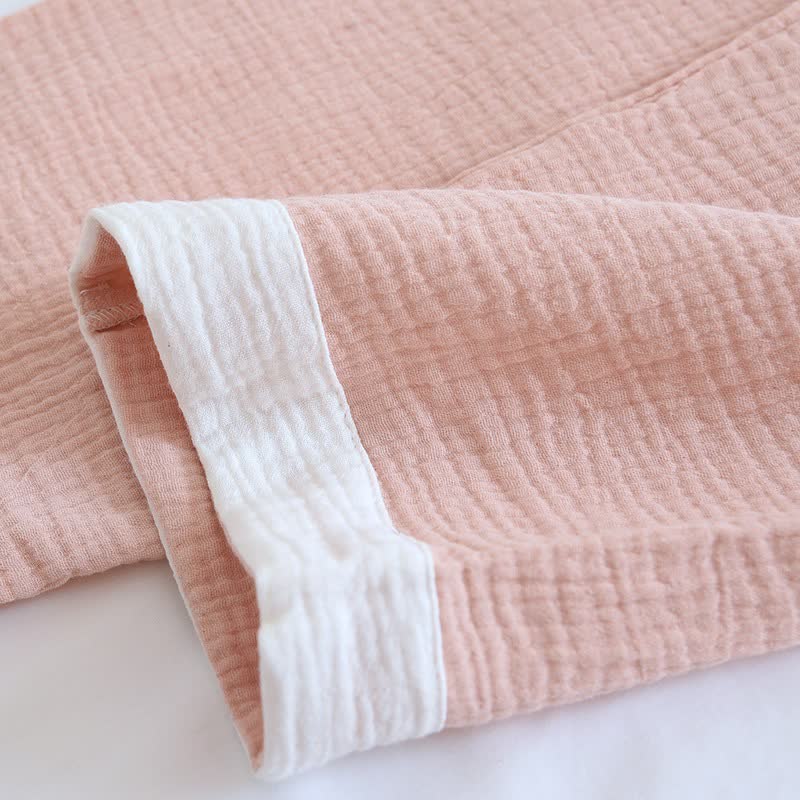 Kimono-Loungewear aus Baumwollgaze mit Schmetterlingsstickerei - image 9