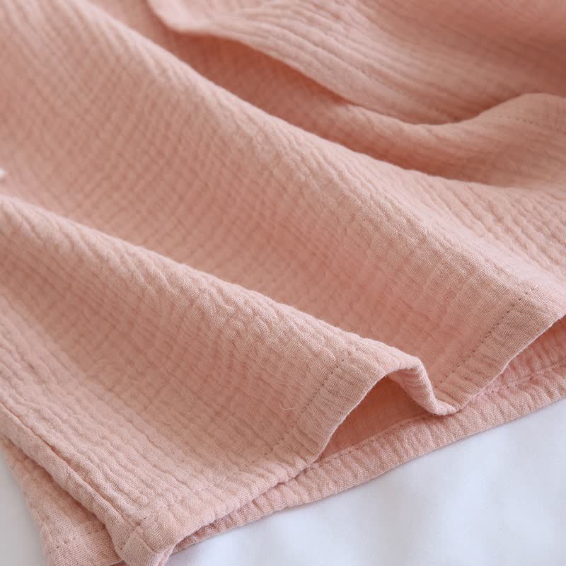 Kimono-Loungewear aus Baumwollgaze mit Schmetterlingsstickerei - image 11