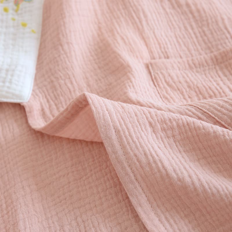 Kimono-Loungewear aus Baumwollgaze mit Schmetterlingsstickerei - image 12
