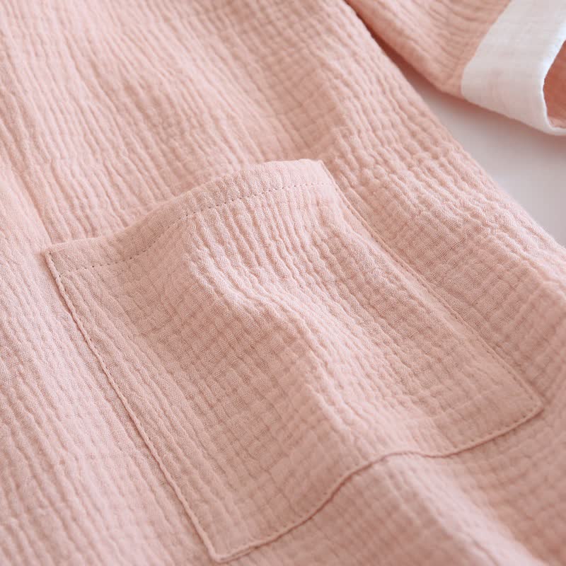 Kimono-Loungewear aus Baumwollgaze mit Schmetterlingsstickerei - image 10