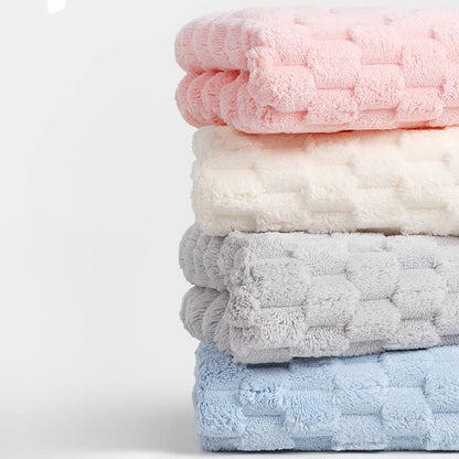 Ownkot Unisex-Bademantel mit Kapuze, einfarbig, saugfähig - image 2