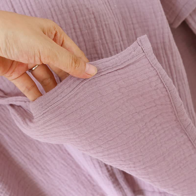 Unisex Minimalistischer Kimono aus Baumwollgaze Loungewear - image 11