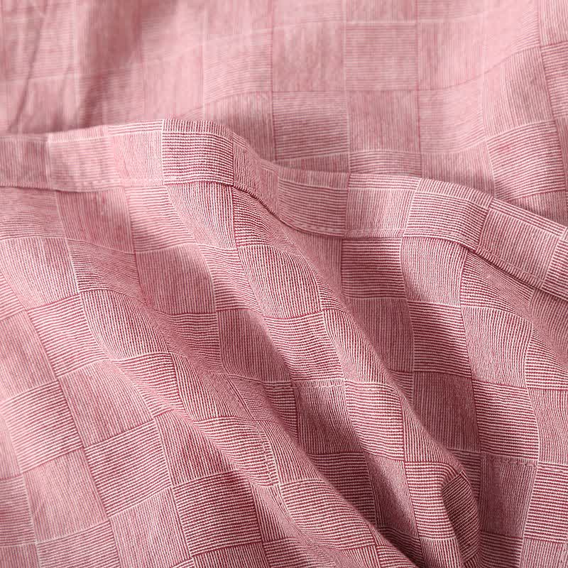 Kimono-Loungewear aus dezent kariertem Baumwollgaze - image 5