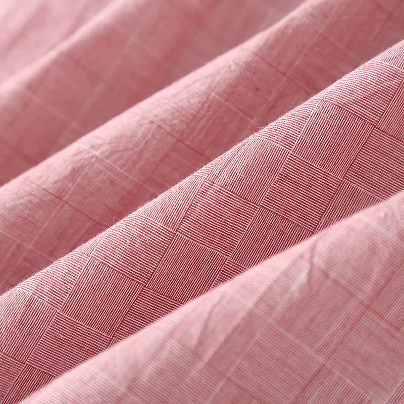 Kimono-Loungewear aus dezent kariertem Baumwollgaze - image 8