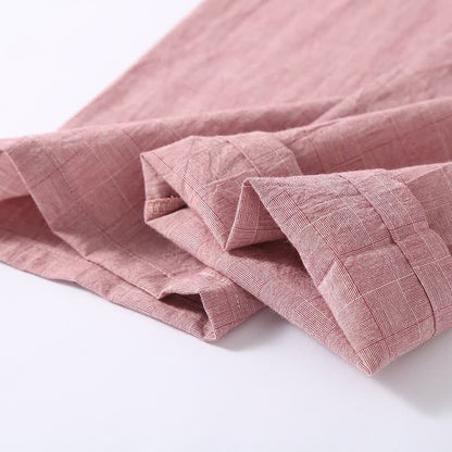 Kimono-Loungewear aus dezent kariertem Baumwollgaze - image 6