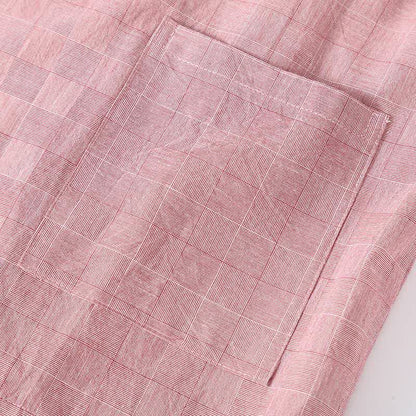 Kimono-Loungewear aus dezent kariertem Baumwollgaze - image 3