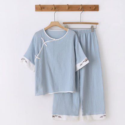 Loungewear im orientalischen Stil aus Baumwollgaze, Kimono - image 16