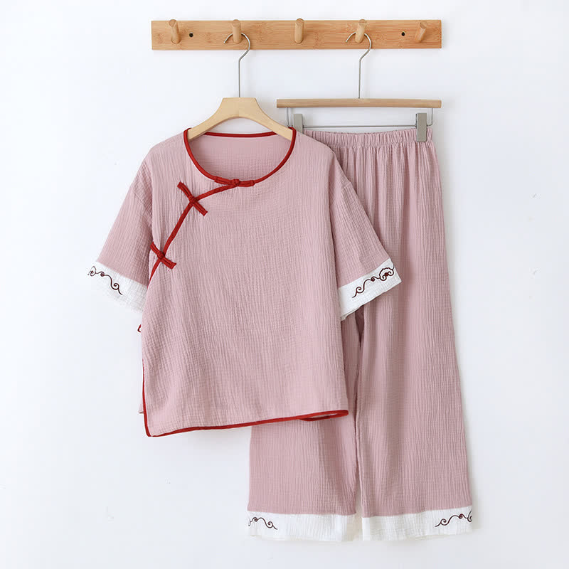 Loungewear im orientalischen Stil aus Baumwollgaze, Kimono - image 4