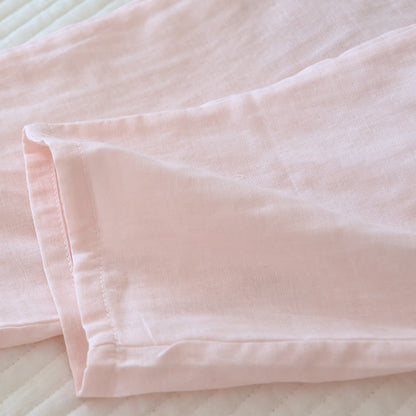 Kimono-Loungewear aus Baumwollgaze mit Blumenstickerei - image 11