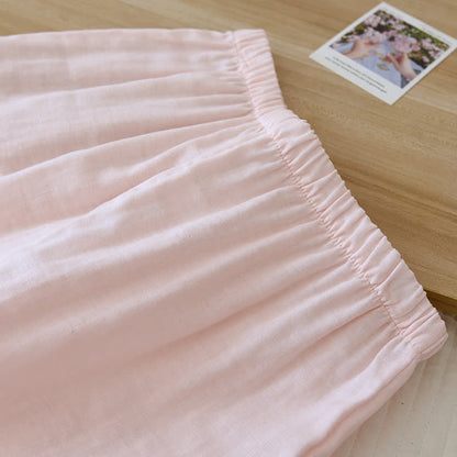 Kimono-Loungewear aus Baumwollgaze mit Blumenstickerei - image 9