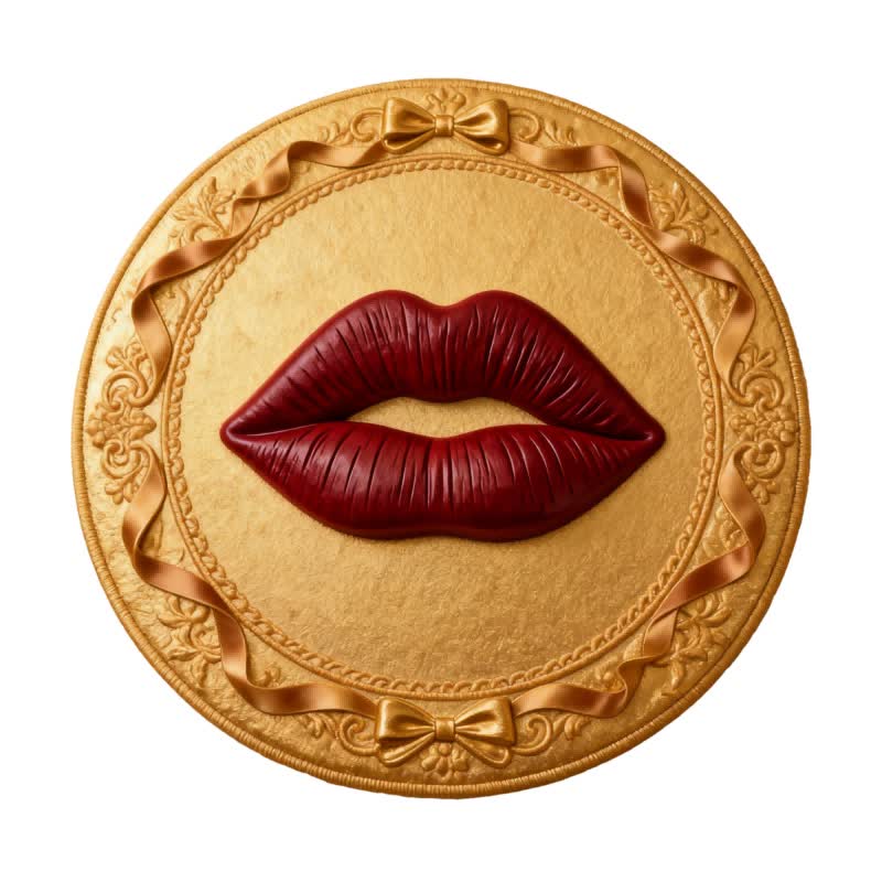Teppich mit rotem Lippenmotiv und 3D-Effekt - image 4
