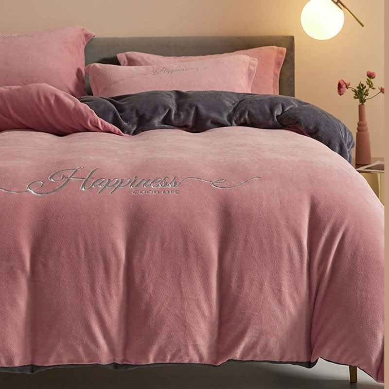 Glücks-Bettwäscheset aus besticktem Plüsch (4-teilig) - image 23