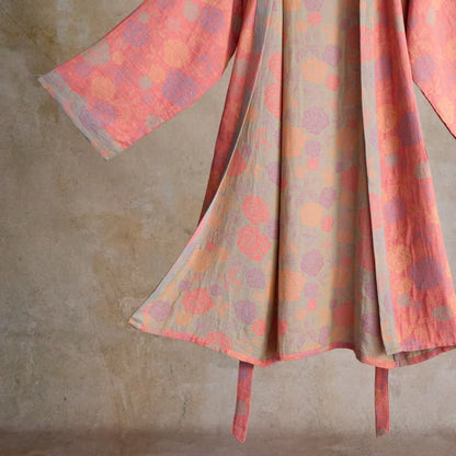 Romantischer Kimono-Bademantel aus Baumwollgaze mit Rosenmuster - image 12