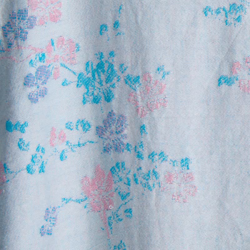 Anmutiger Kimono-Bademantel aus Baumwollgaze mit Pflaumenblütenmuster - image 12