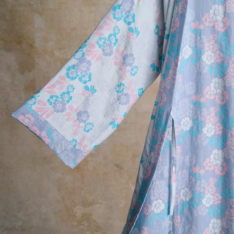 Charmante Kimono-Robe aus Baumwollgaze mit Blumenmuster - image 10