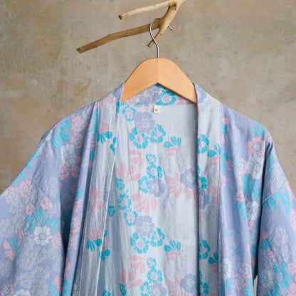 Charmante Kimono-Robe aus Baumwollgaze mit Blumenmuster - image 3