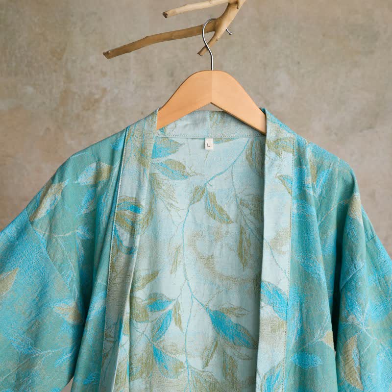 Kimono-Bademantel aus Naturbaumwollgaze - image 9