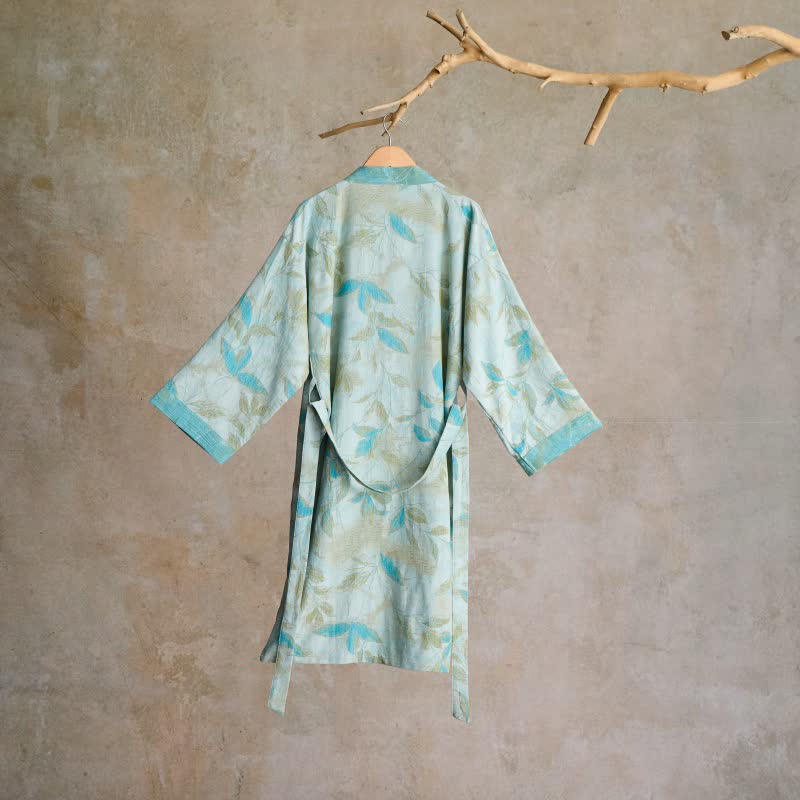 Kimono-Bademantel aus Naturbaumwollgaze - image 13