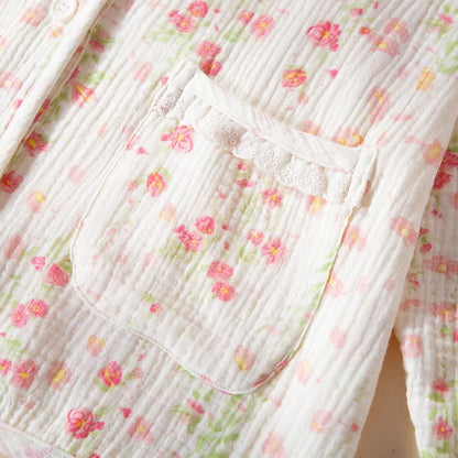 Elegantes Pyjama-Set aus begonienfarbener Baumwollgaze - image 5