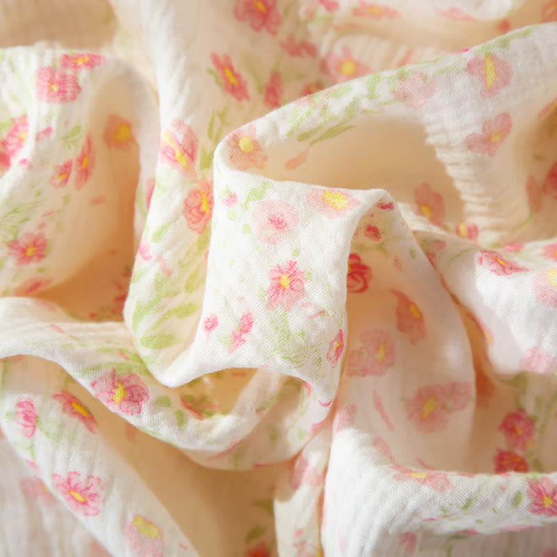 Elegantes Pyjama-Set aus begonienfarbener Baumwollgaze - image 12