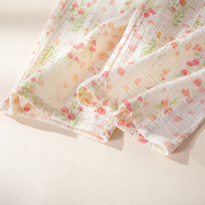 Elegantes Pyjama-Set aus begonienfarbener Baumwollgaze - image 10