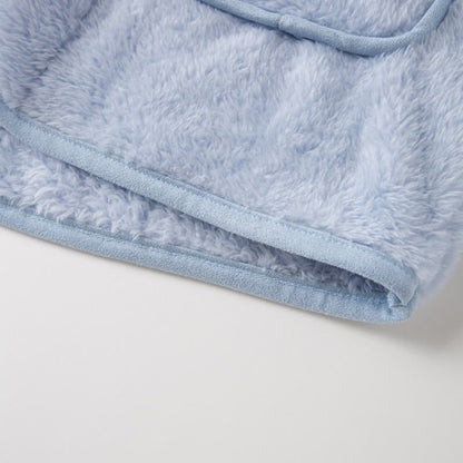Kinder-Loungewear-Set aus Plüsch mit einfarbigen Knöpfen - image 6