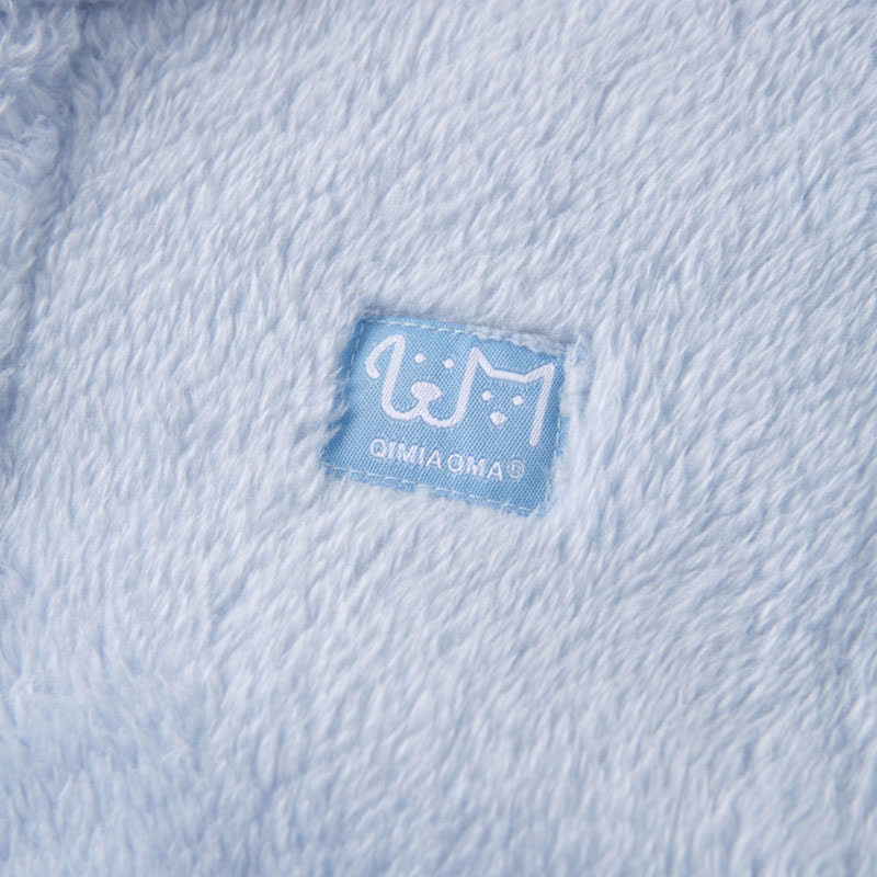 Kinder-Loungewear-Set aus Plüsch mit einfarbigen Knöpfen - image 7