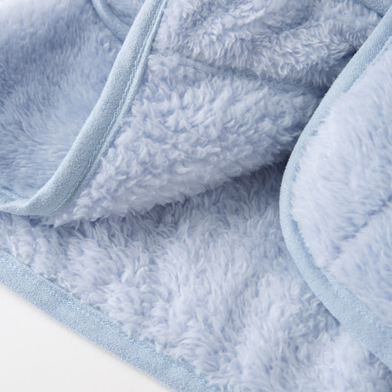 Kinder-Loungewear-Set aus Plüsch mit einfarbigen Knöpfen - image 9